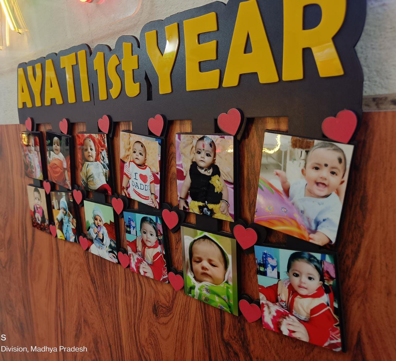 1st Birthday 12 Month 12 Photo,Photo Frame - Image 2