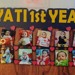 1st Birthday 12 Month 12 Photo,Photo Frame