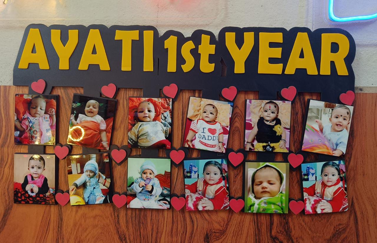 1st Birthday 12 Month 12 Photo,Photo Frame