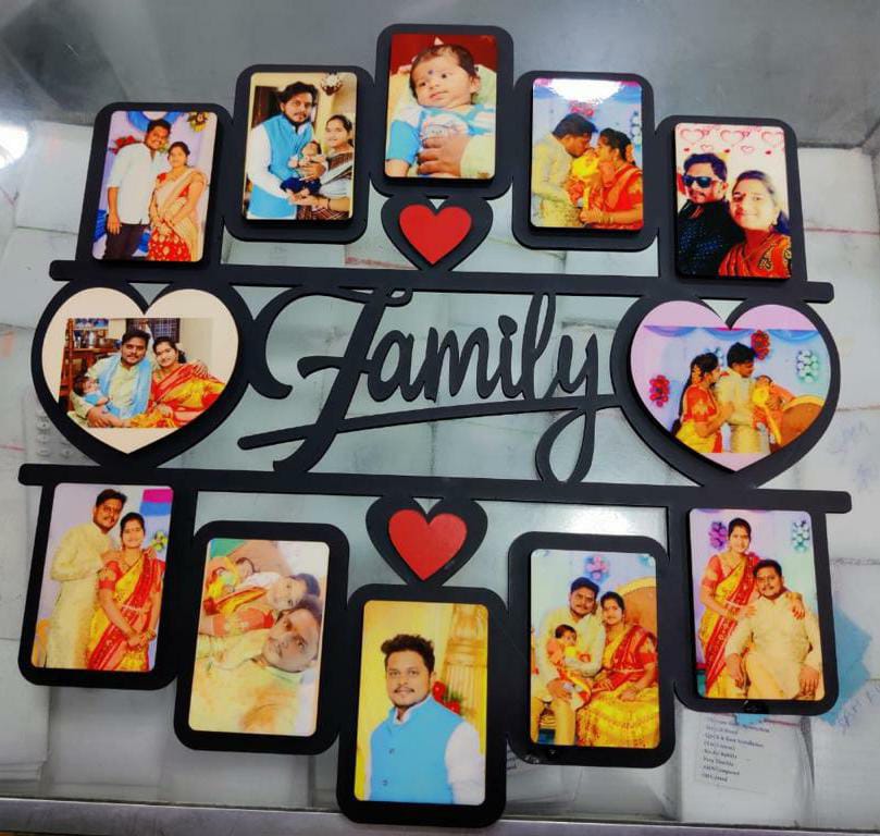 family MDF Photo Frame 12P