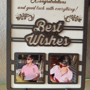 Premium Double layer MDF Best Wishes Frame