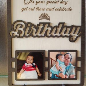 Premium double layer MDF Birthday frame